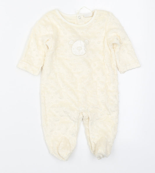 Rock a Bye Baby Boutique Baby Beige Solid  Cami One Piece Size 0-3 Months  - Bear