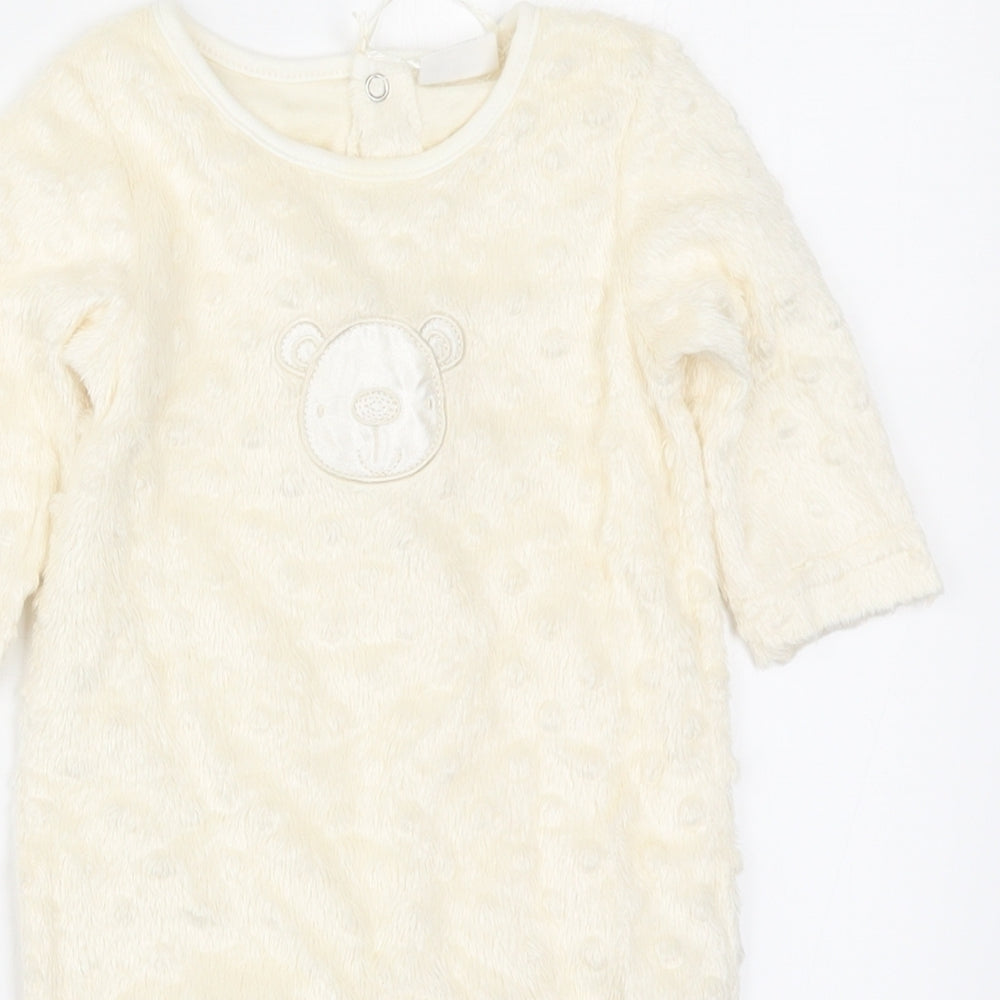 Rock a Bye Baby Boutique Baby Beige Solid  Cami One Piece Size 0-3 Months  - Bear