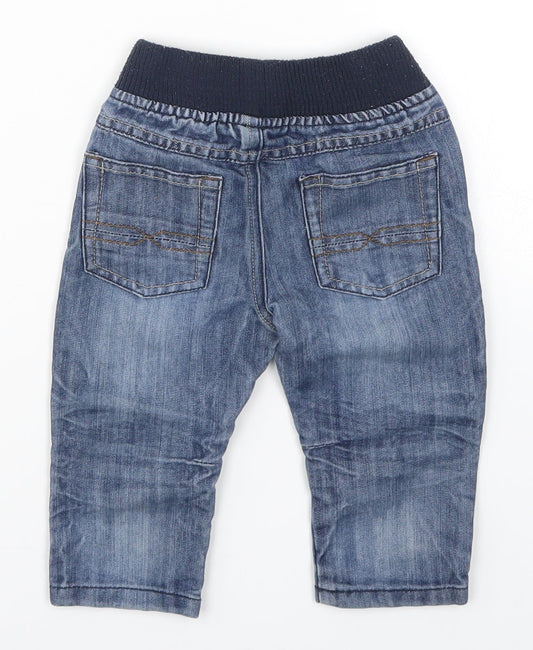 Matalan Boys Blue  Denim Capri Jeans Size 9-12 Months