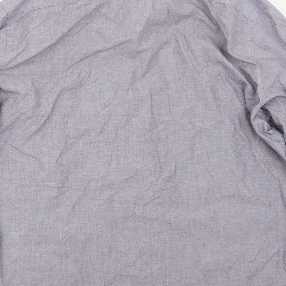 F&F Mens Purple    Button-Up Size 17
