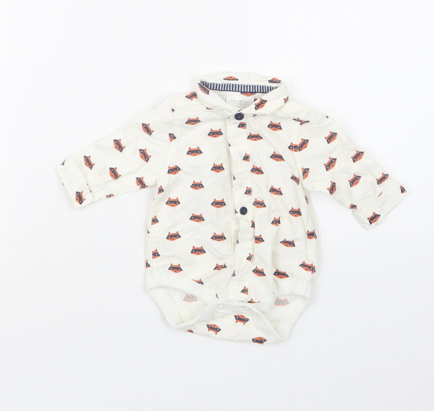 NEXT Boys White Geometric  Babygrow One-Piece Size Newborn