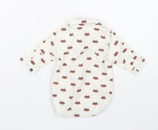 NEXT Boys White Geometric  Babygrow One-Piece Size Newborn
