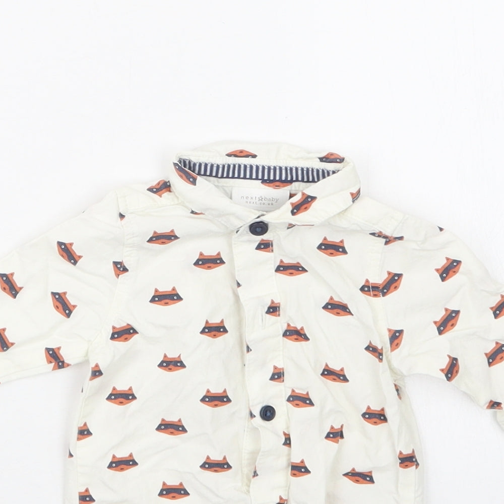 NEXT Boys White Geometric  Babygrow One-Piece Size Newborn