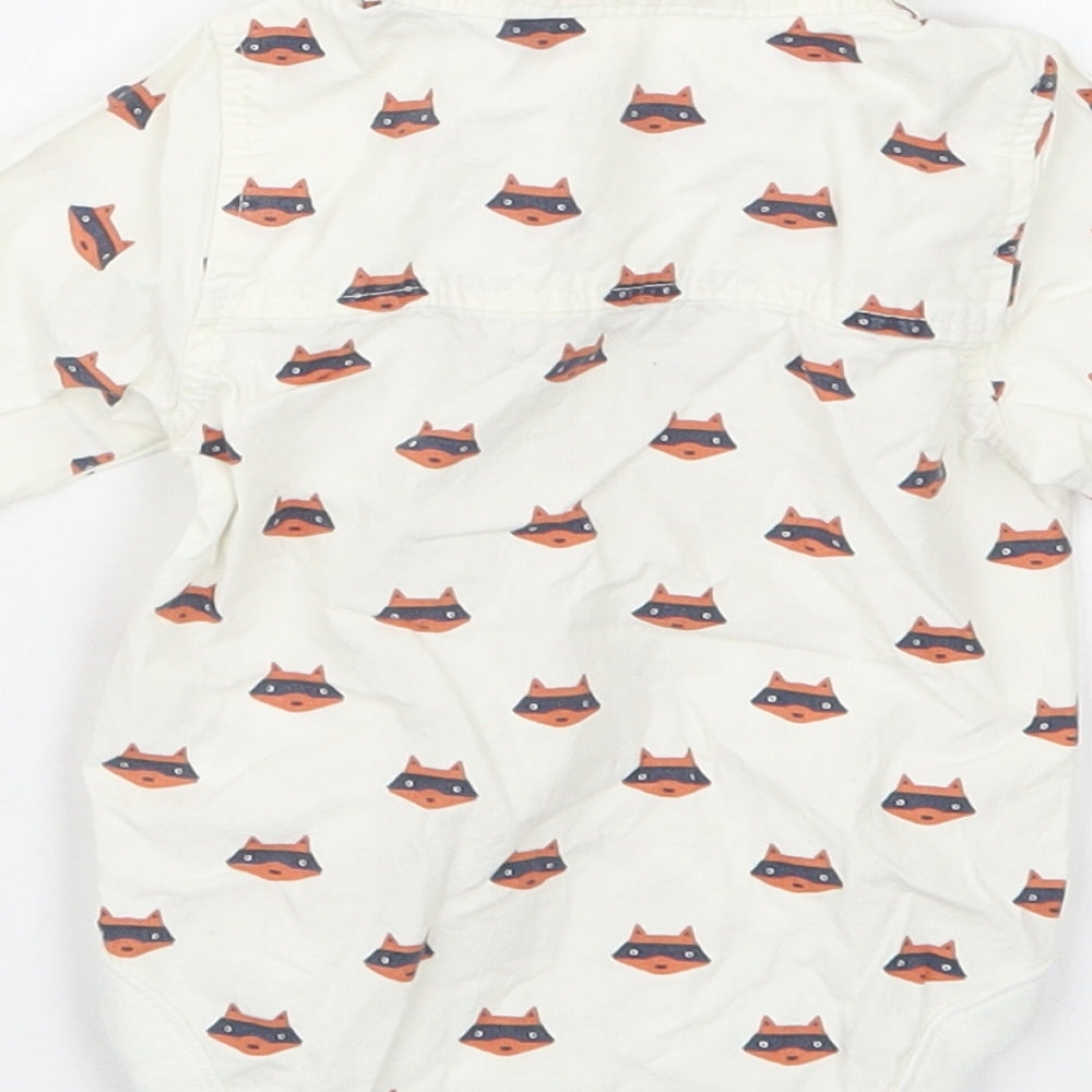 NEXT Boys White Geometric  Babygrow One-Piece Size Newborn