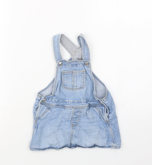 H&M Girls Blue  Denim Pinafore/Dungaree Dress  Size 18 Months
