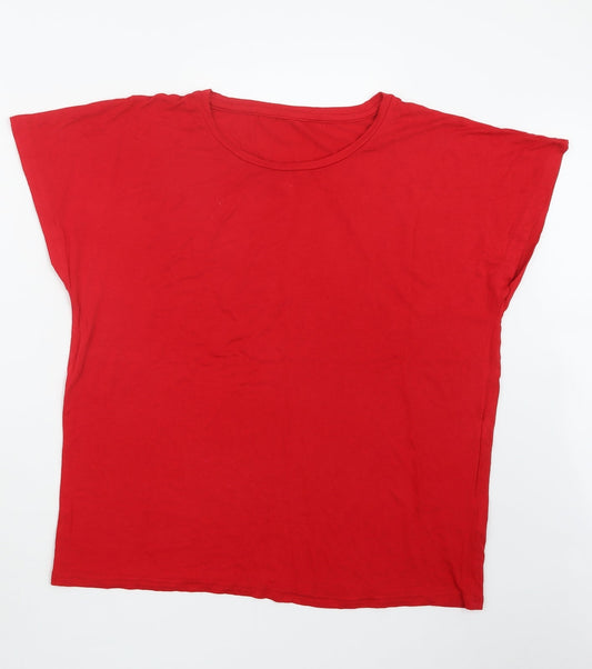 Preworn Womens Red   Basic T-Shirt Size 12