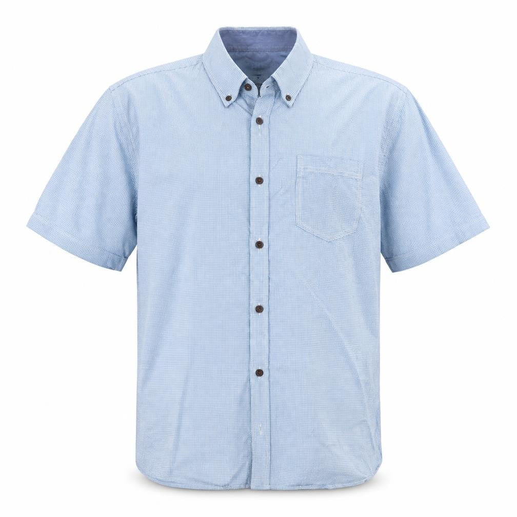 Greenwoods Mens Blue Check   Button-Up Size L