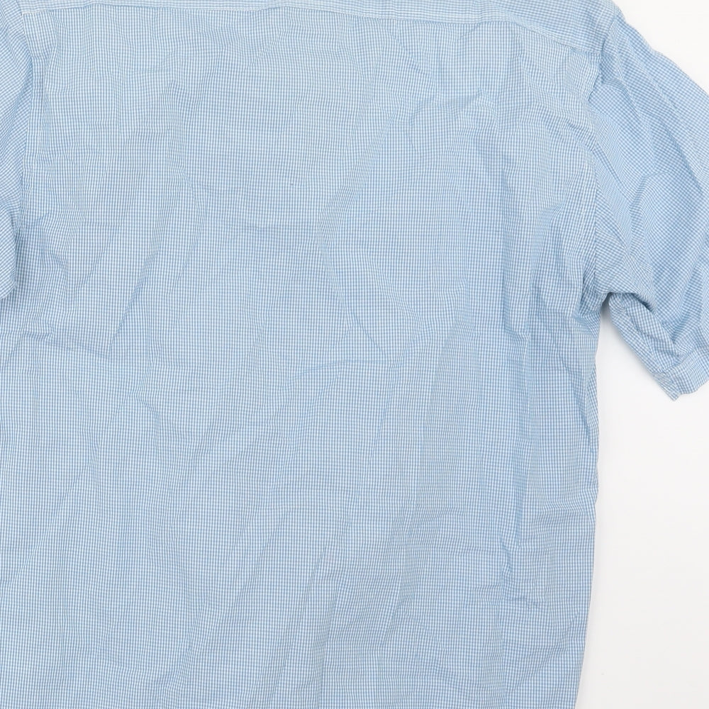 Greenwoods Mens Blue Check   Button-Up Size L
