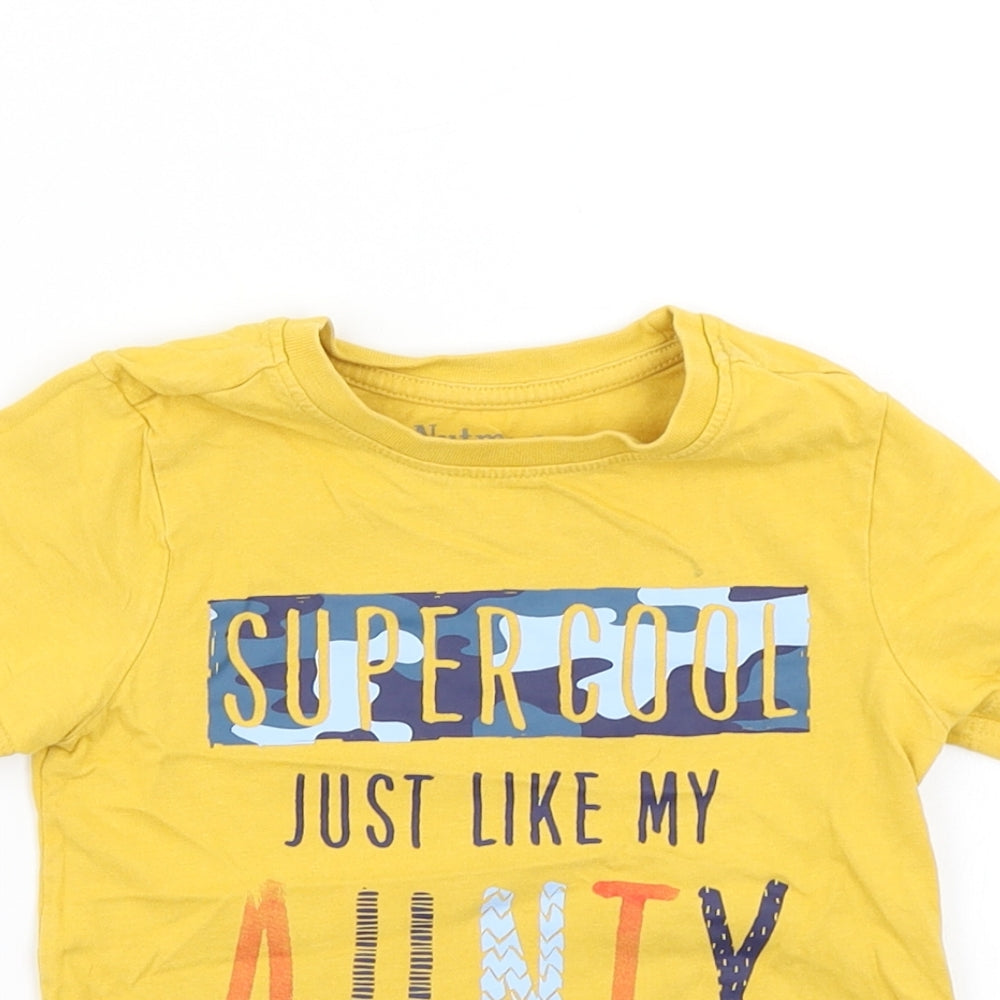 Nutmeg Boys Yellow   Basic T-Shirt Size 2-3 Years