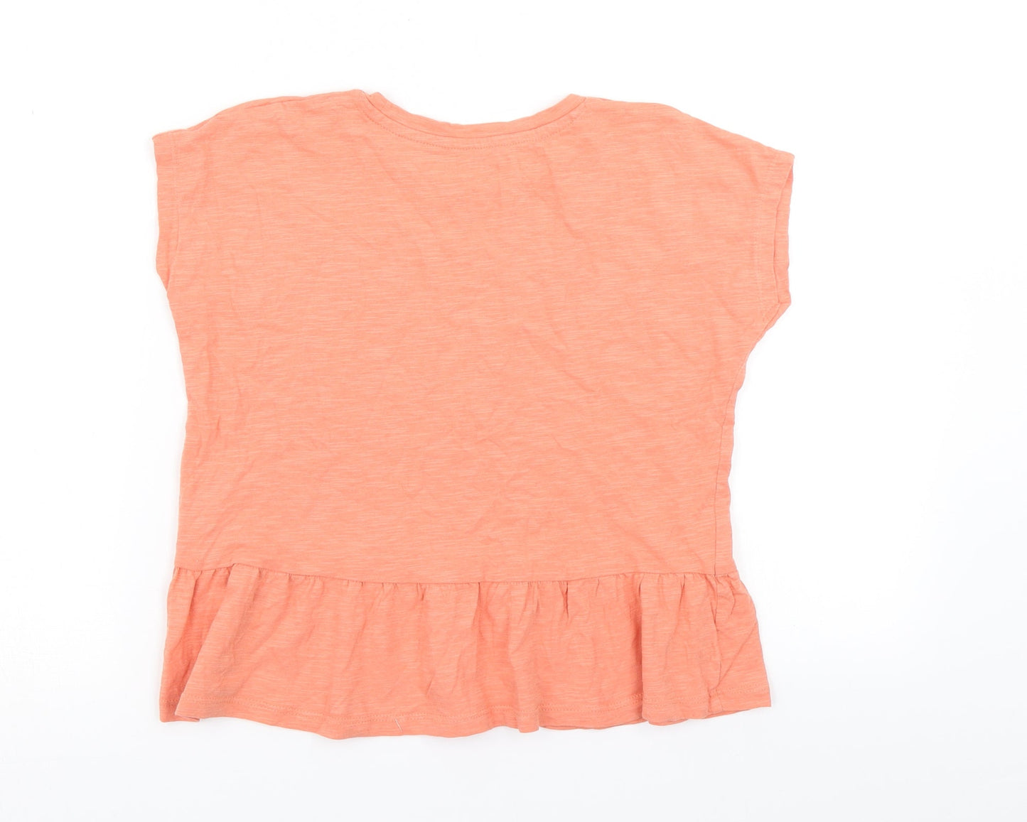 Nutmeg Girls Orange   Basic T-Shirt Size 9-10 Years