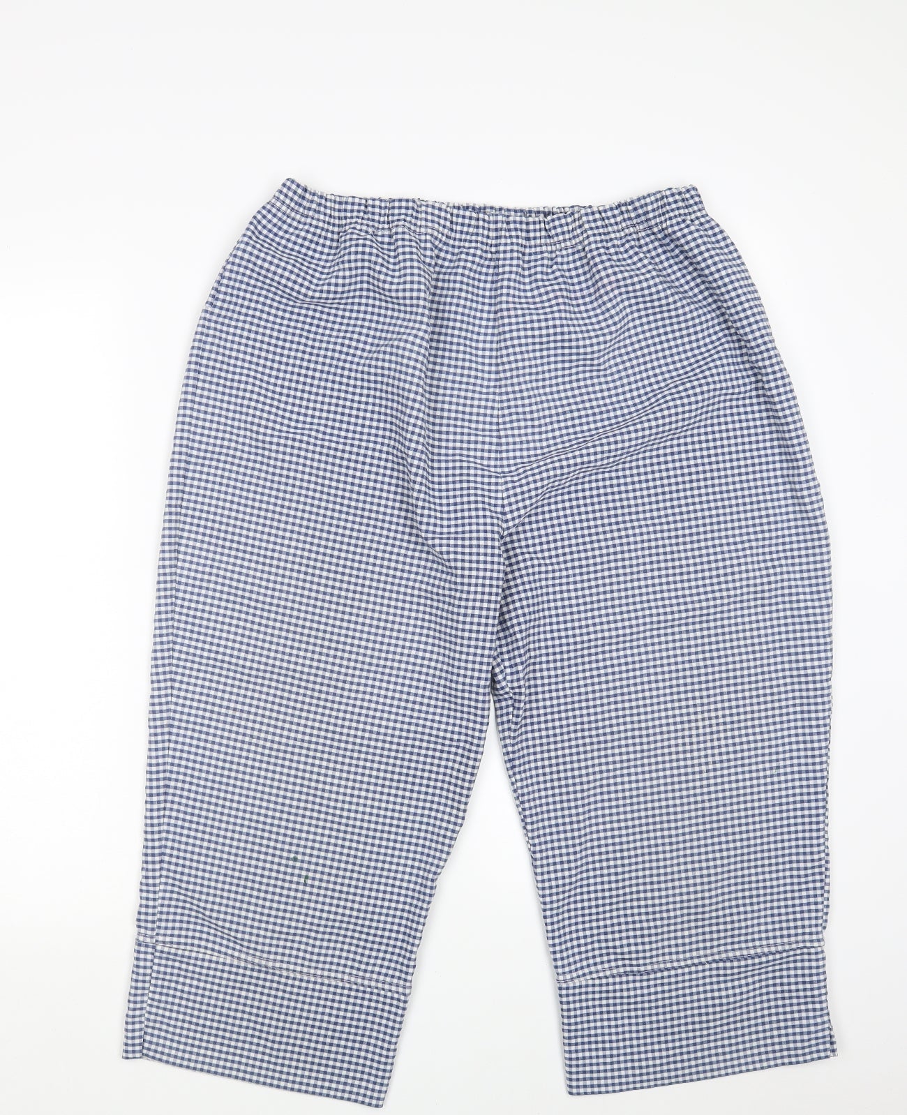 Preworn Womens Blue Check  Sweatpants Trousers Size 32 in L20 in