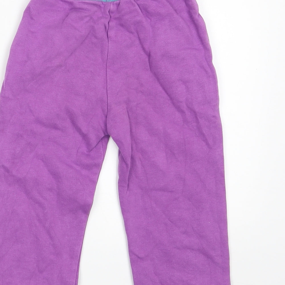 George Girls Purple   Jogger Leggings Size 24 Months  - Waist 18in; Inside leg 12in