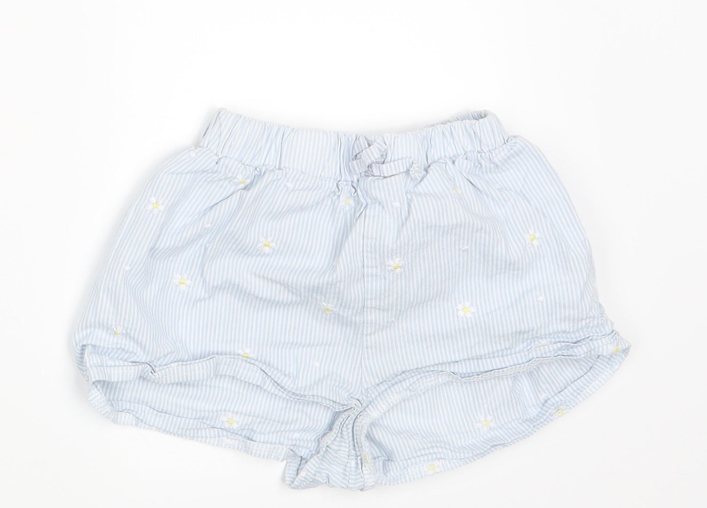 TU Girls White Floral  Hot Pants Shorts Size 6-7 Years - Waist 18in