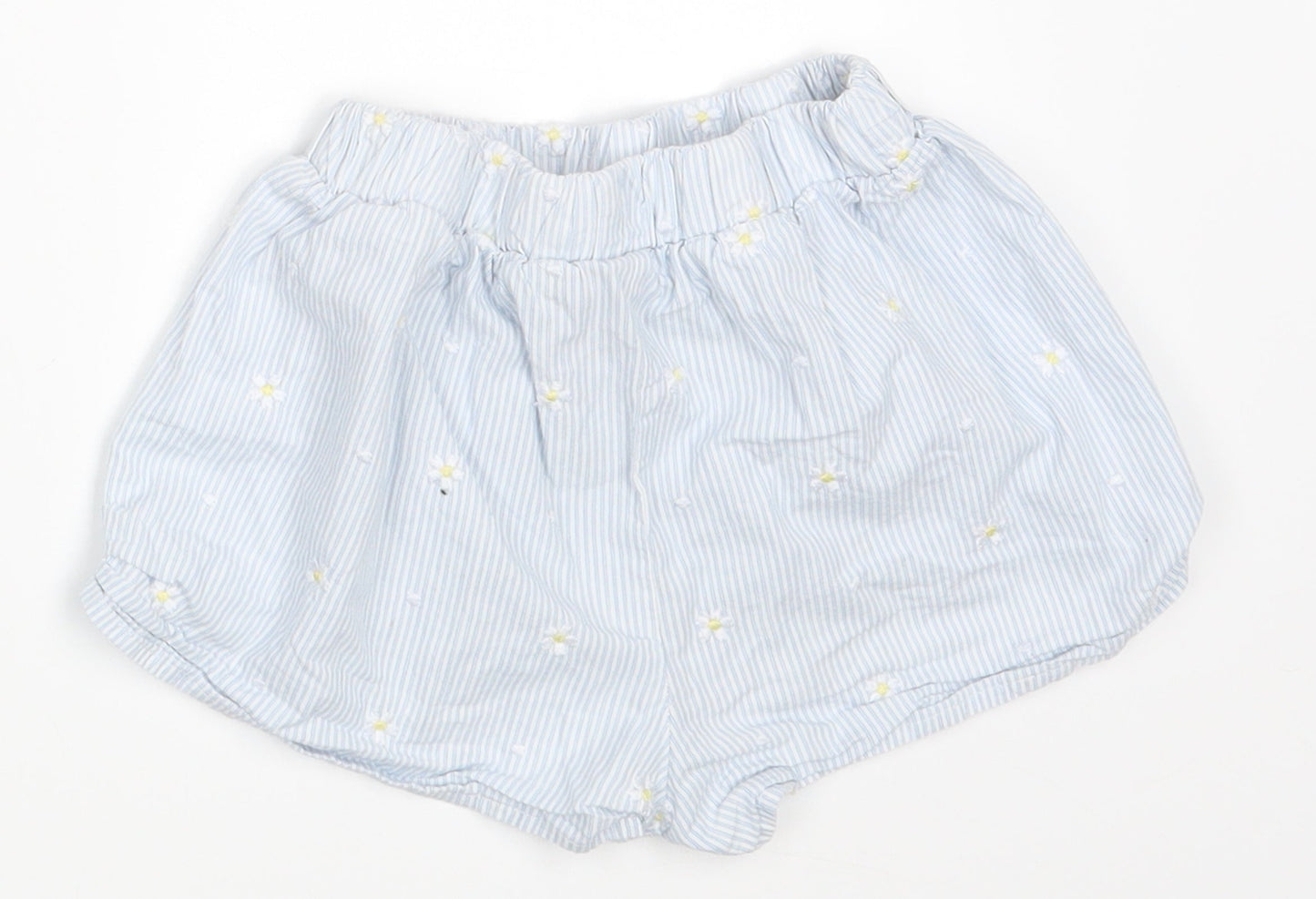 TU Girls White Floral  Hot Pants Shorts Size 6-7 Years - Waist 18in