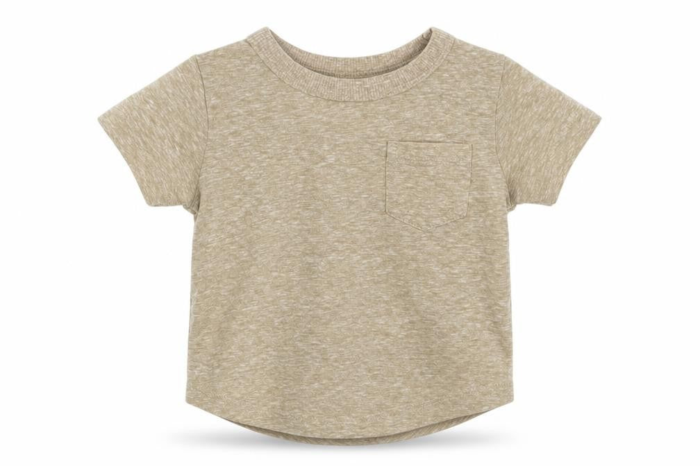 Front view of Next boys’ beige basic t-shirt, size 3-6, months