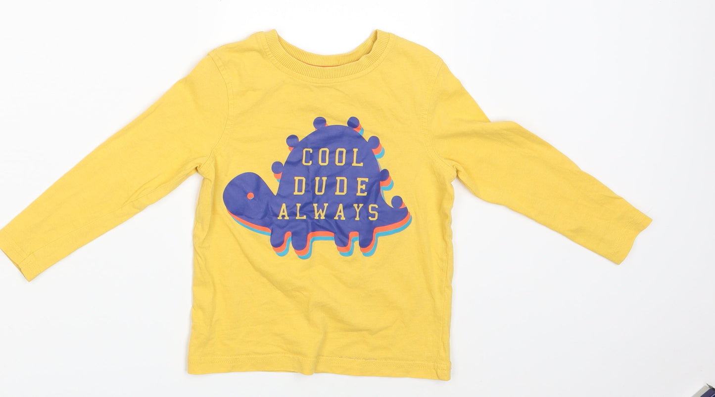 George Boys Yellow   Basic T-Shirt Size 2-3 Years  - Cool Dude