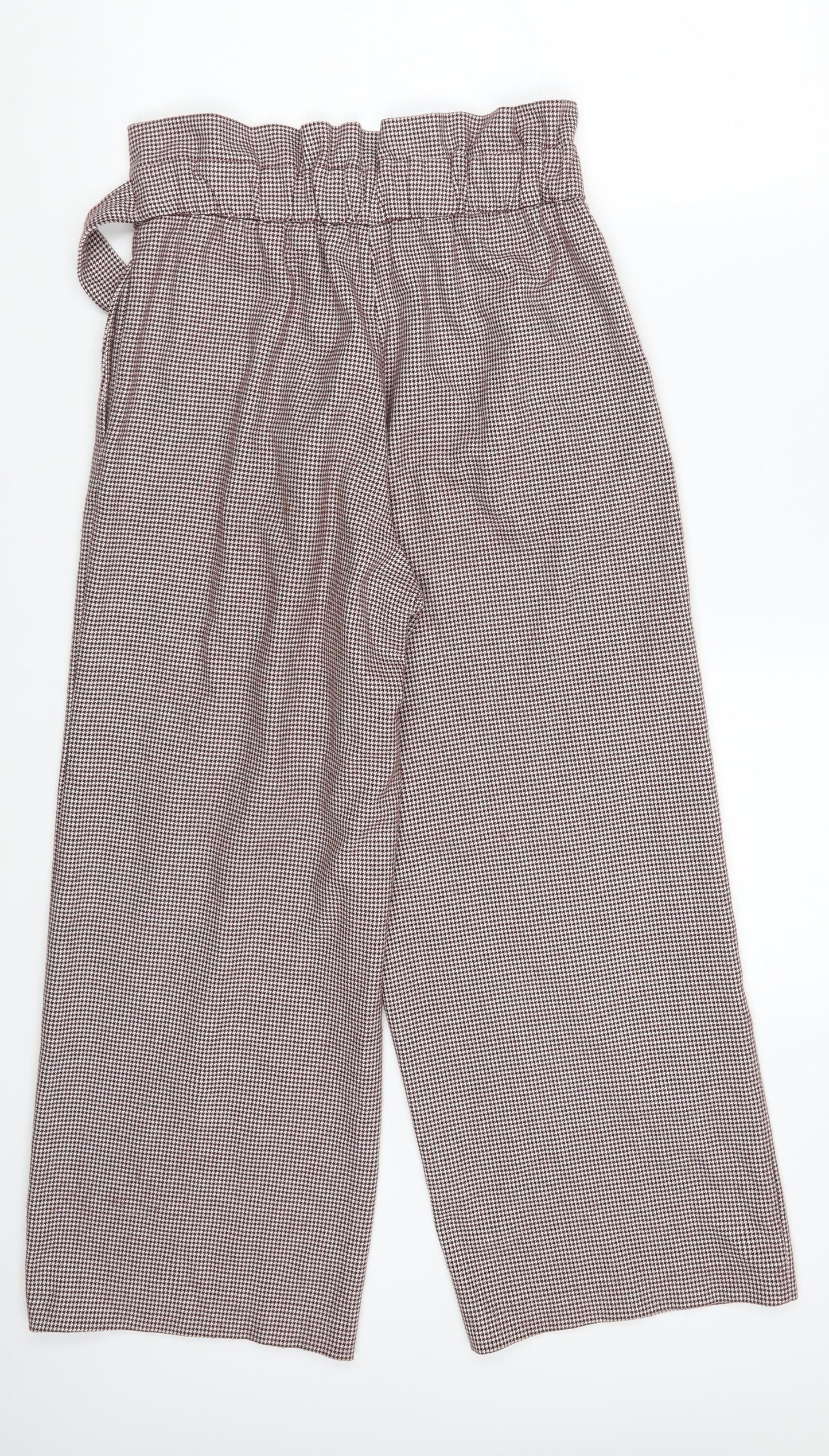 Zara Womens Purple Check  Dress Pants Trousers Size S L24 in