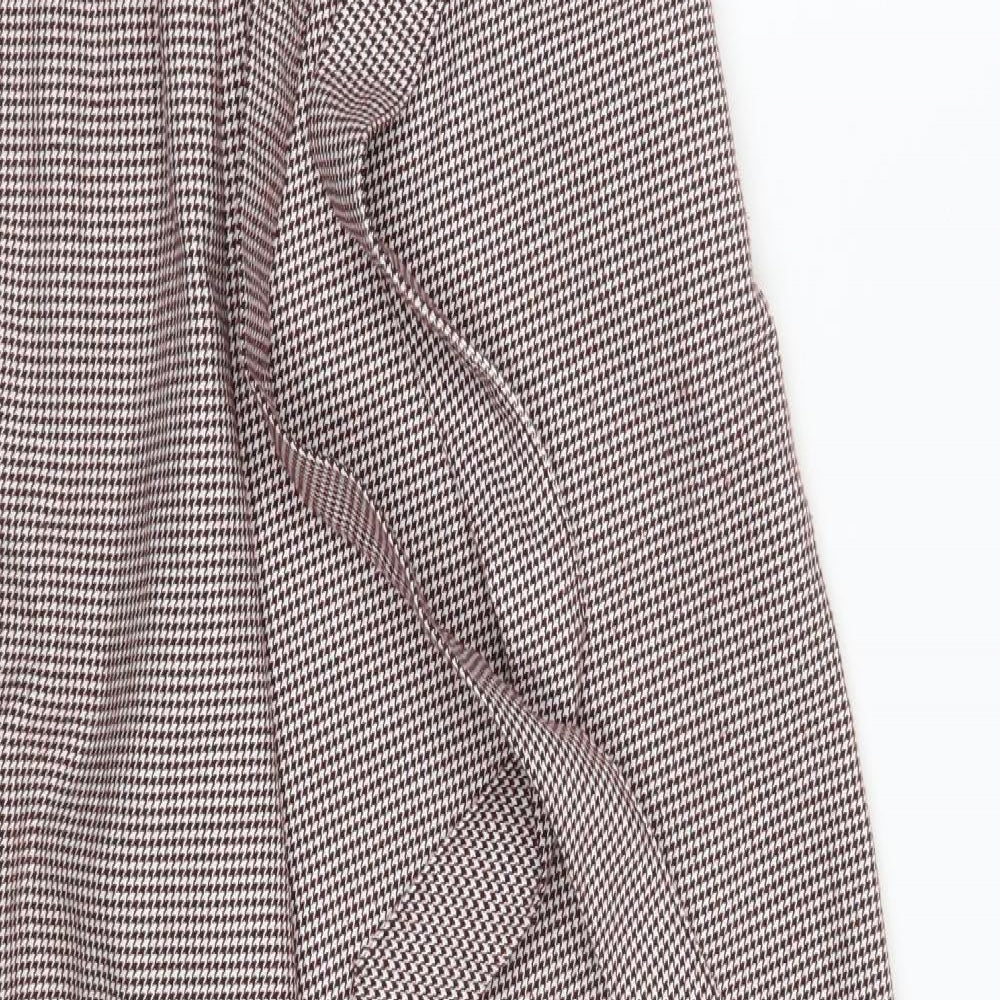 Zara Womens Purple Check  Dress Pants Trousers Size S L24 in