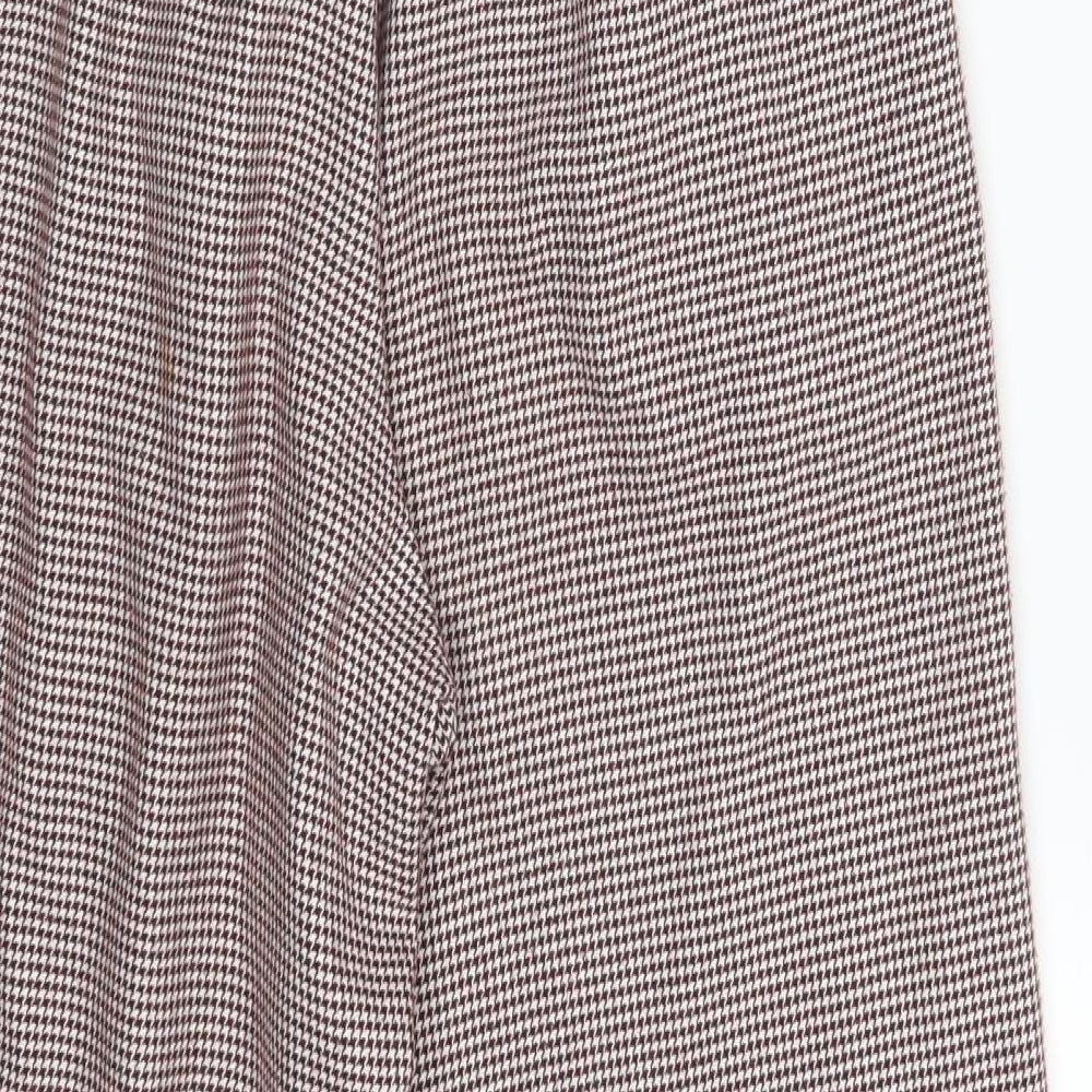 Zara Womens Purple Check  Dress Pants Trousers Size S L24 in