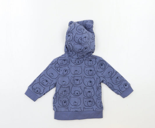 George Baby Grey Geometric  Full Zip Jumper Size 0-3 Months