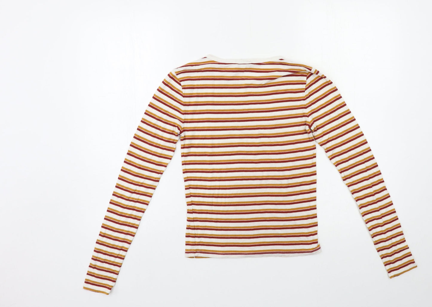 FOREVER 21 Womens Red Striped  Basic T-Shirt Size S
