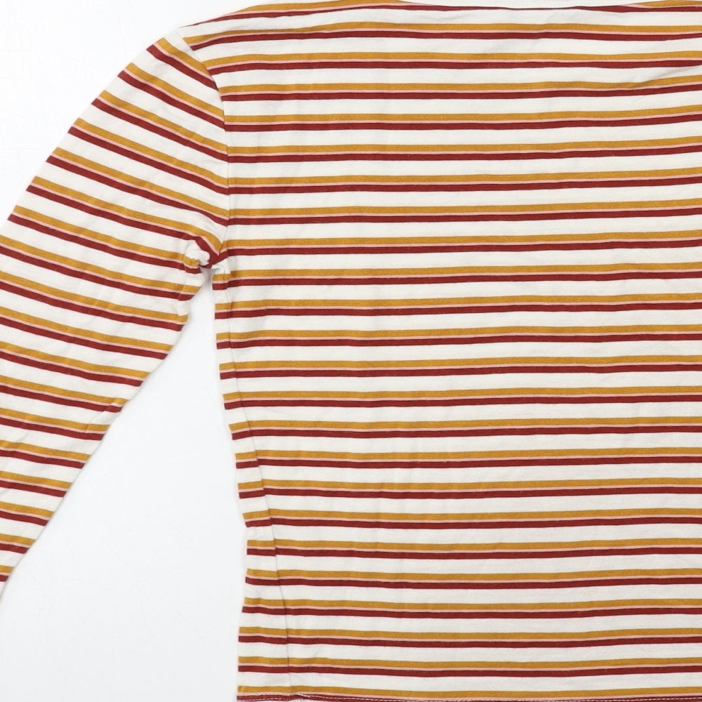 FOREVER 21 Womens Red Striped  Basic T-Shirt Size S