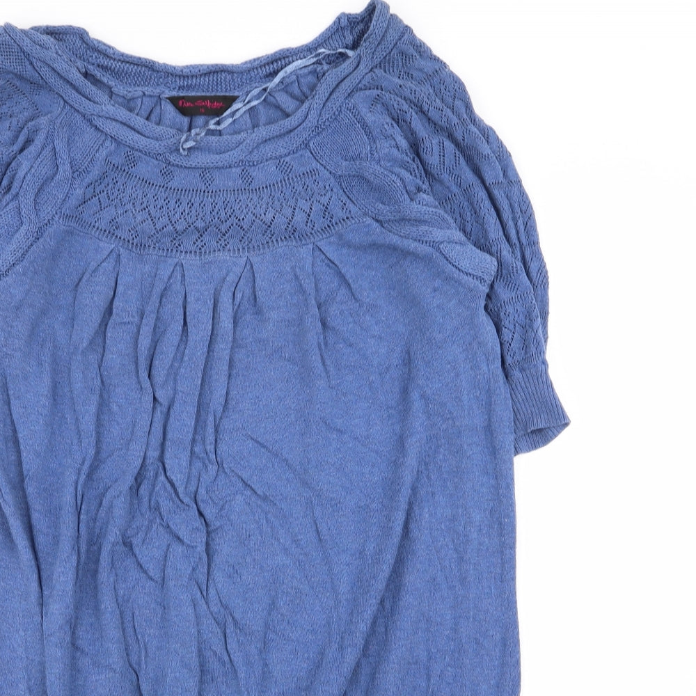 Miss Selfridge Womens Blue   Pullover Jumper Size 18