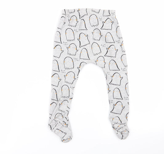 Asda George Boys Grey Geometric  Babydoll Pyjama Pants Size 9-12 Months