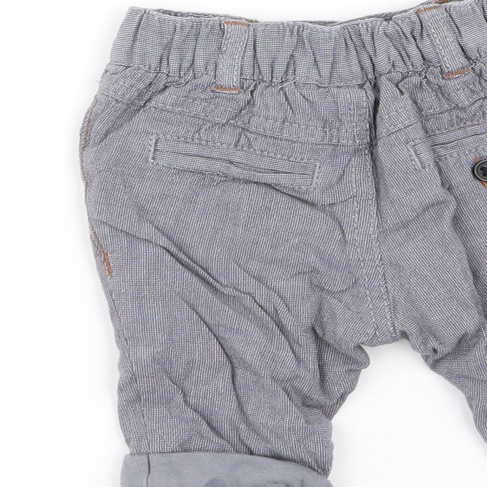 NEXT Boys Blue Check  Capri Trousers Size 0-3 Months