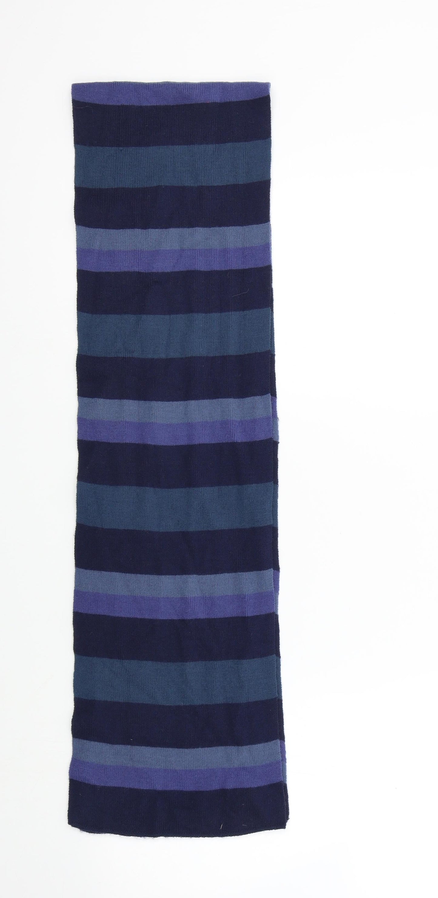 Preworn Mens Blue Striped  Scarf  One Size