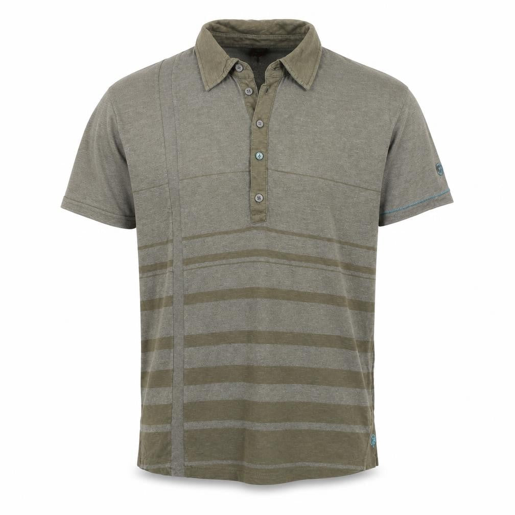 IRONMAN Mens Brown Colourblock   Polo Size L
