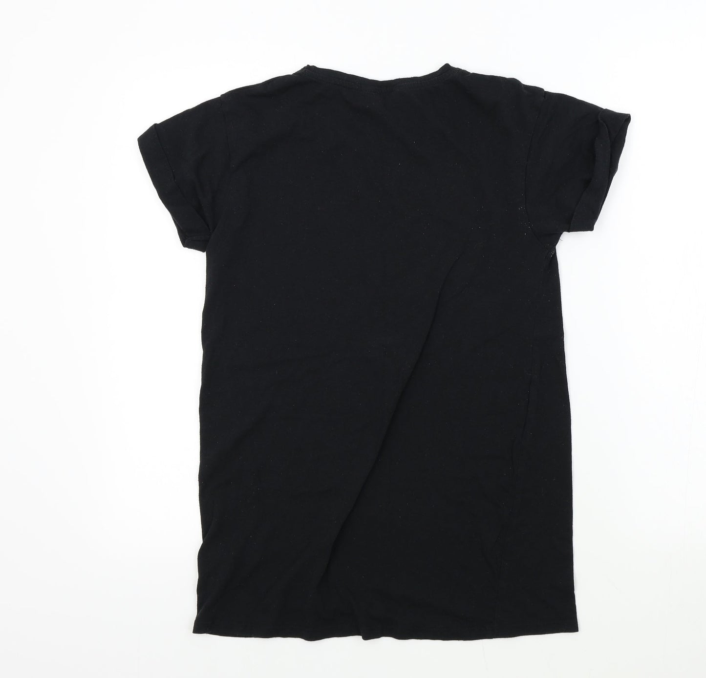 New Look Womens Black Colourblock  Basic T-Shirt Size 8