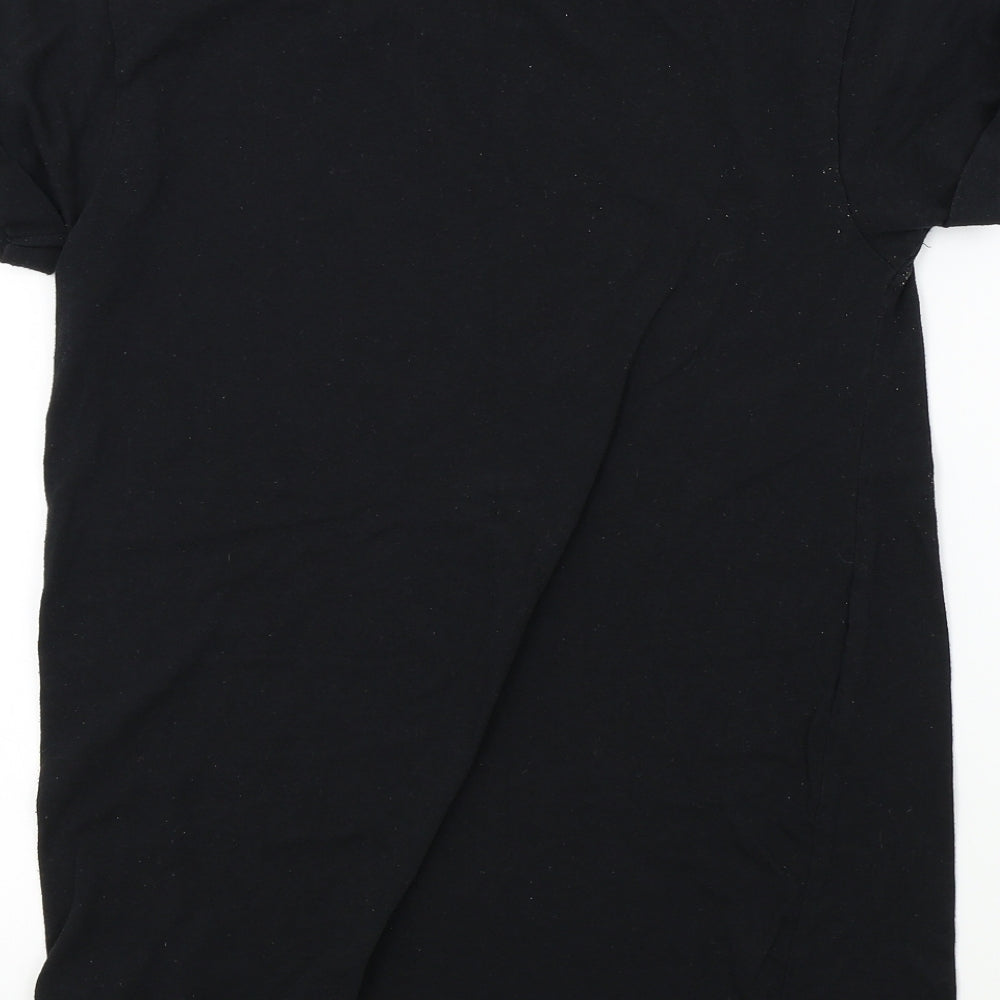 New Look Womens Black Colourblock  Basic T-Shirt Size 8