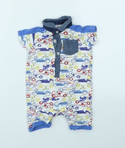 Matalan Boys Multicoloured Geometric  Babygrow One-Piece Size 6-9 Months