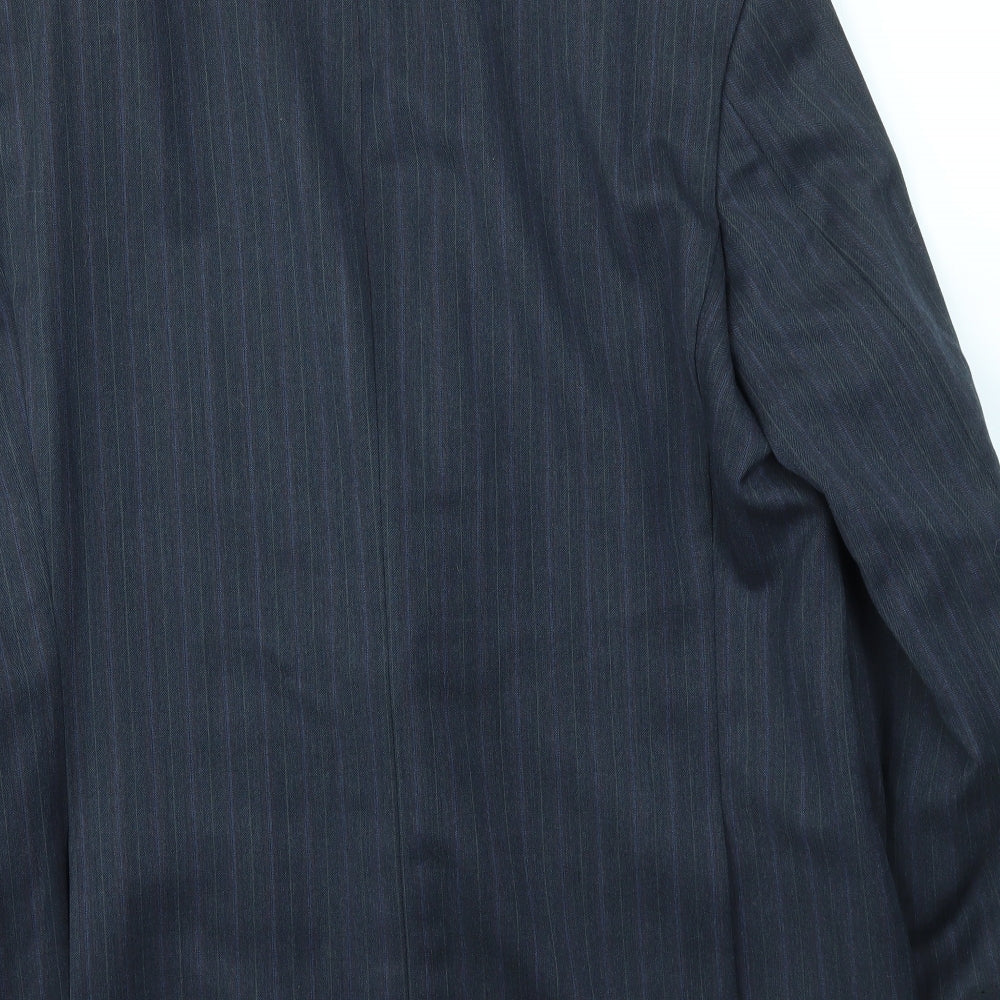 M&S Mens Blue Striped  Jacket Blazer Size 42