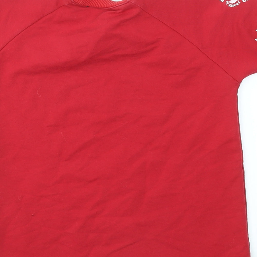 Preworn Boys Red   Basic T-Shirt Size 12 Years