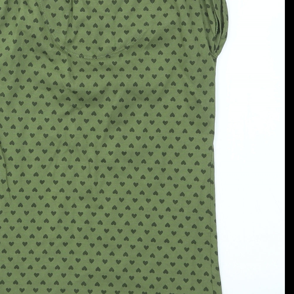 TU Girls Green Geometric  Basic T-Shirt Size 6 Years