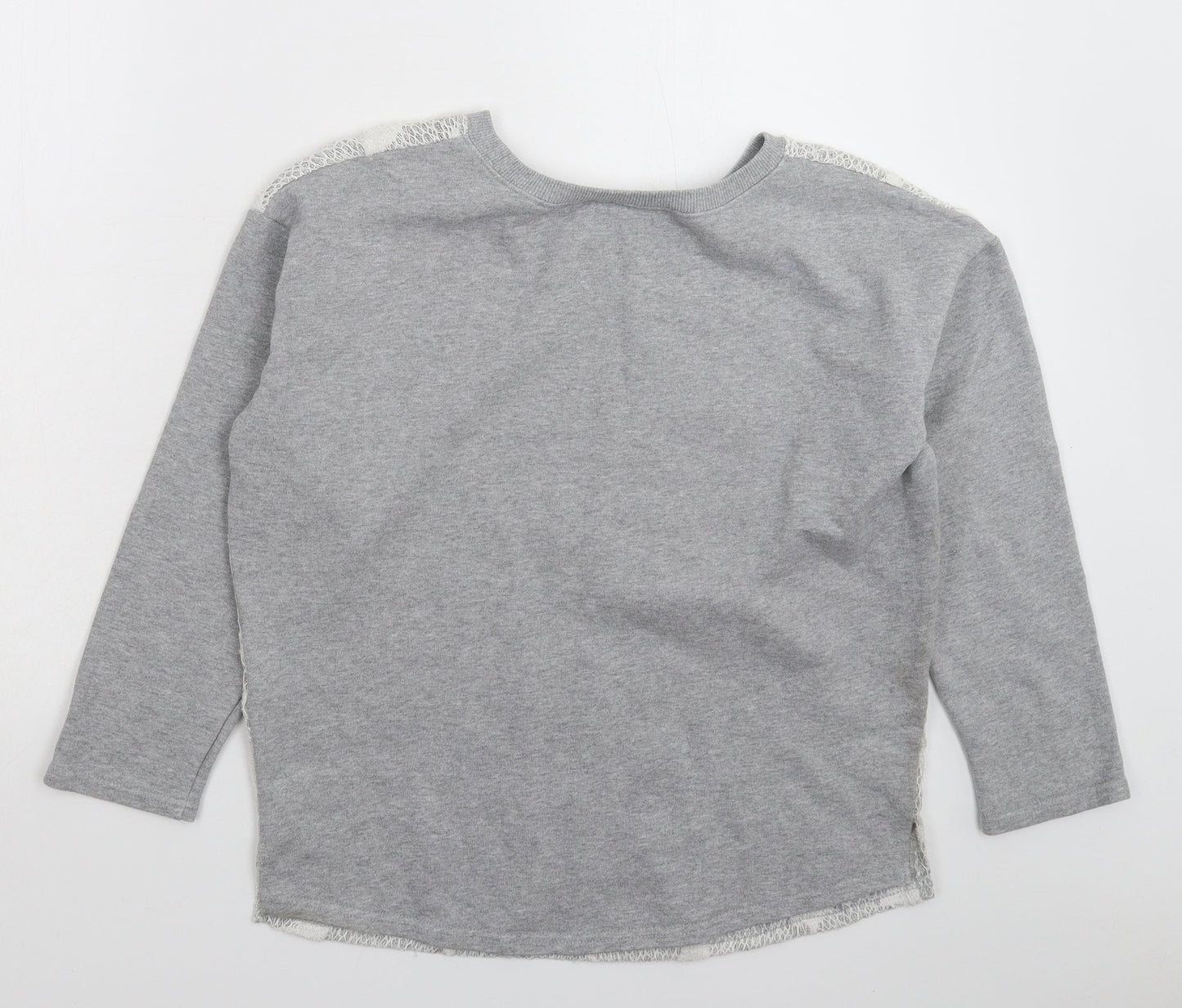 Sophyline Womens Grey Geometric  Pullover Jumper Size M