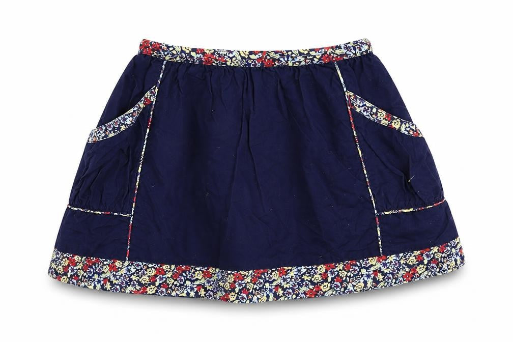 Molly n' Jack Girls Blue Floral  A-Line Skirt Size 2-3 Years