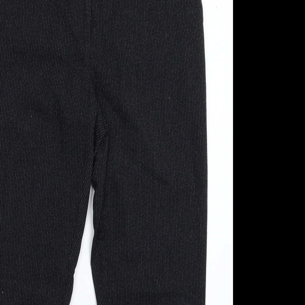 NEXT Womens Black Striped  Dress Pants Trousers Size 10 L25 in