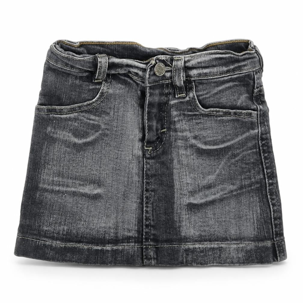 Preworn Girls Grey  Denim Mini Skirt Size 6 Years