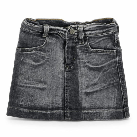 Preworn Girls Grey  Denim Mini Skirt Size 6 Years