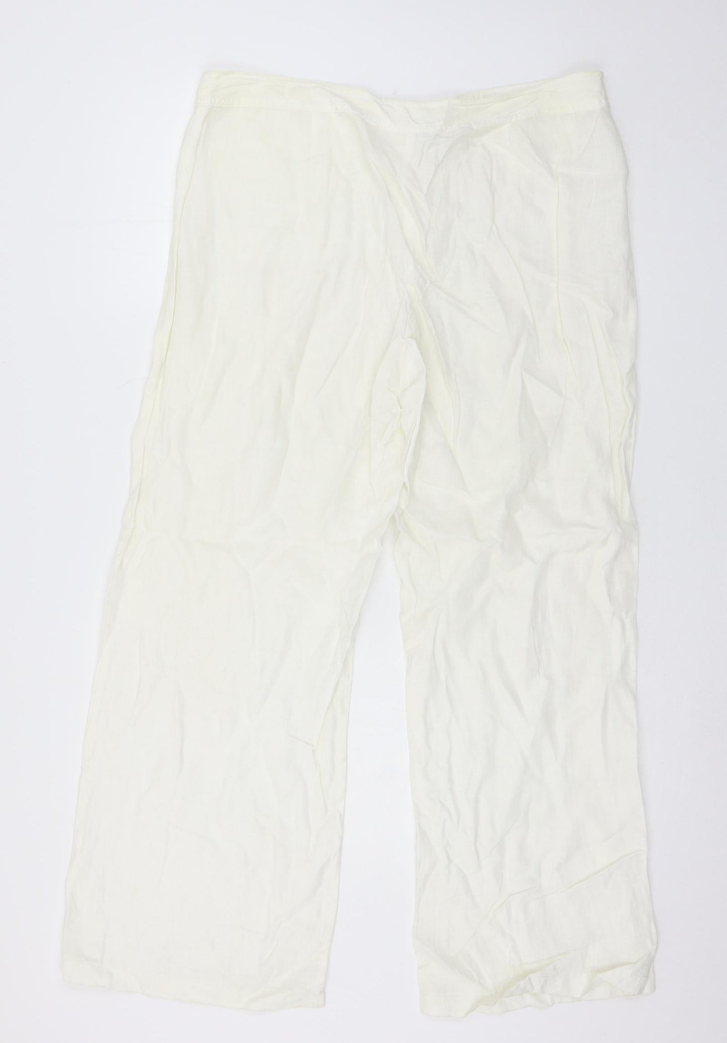Marks and Spencer Womens Ivory   Trousers  Size 16 L29 in