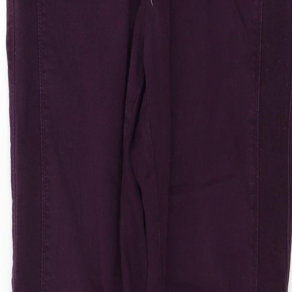 Zara Womens Purple  Jersey Trousers  Size 10 L30 in