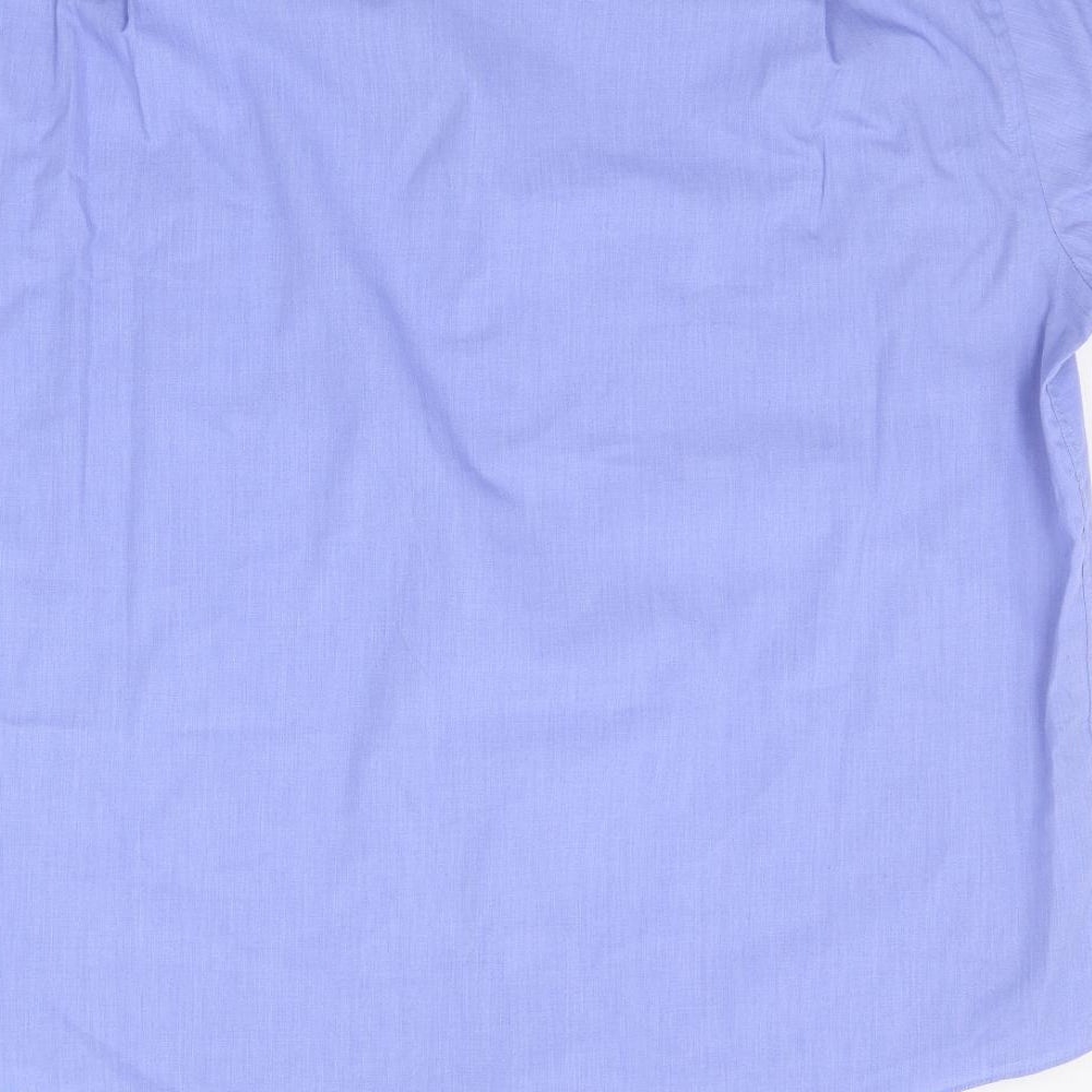 ARMANDO Mens Blue    Button-Up Size 17.5