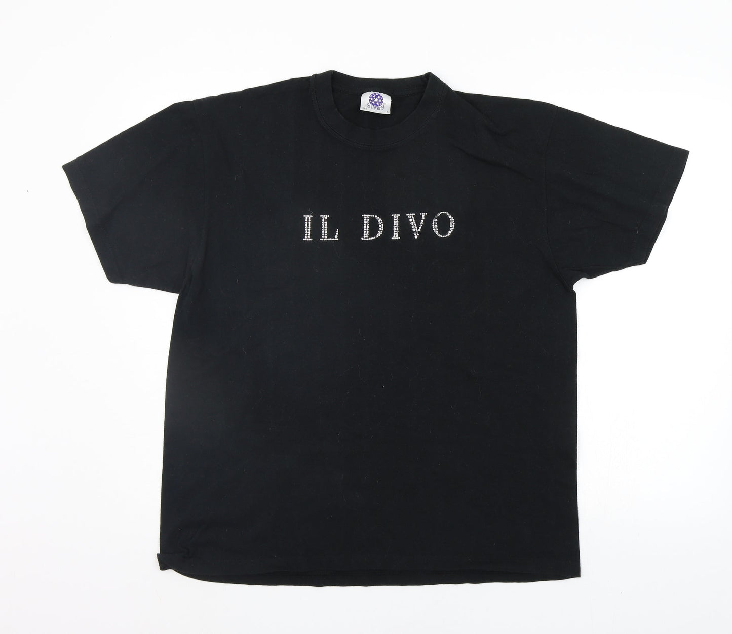 Starworld Womens Black   Basic T-Shirt Size L  - jem details