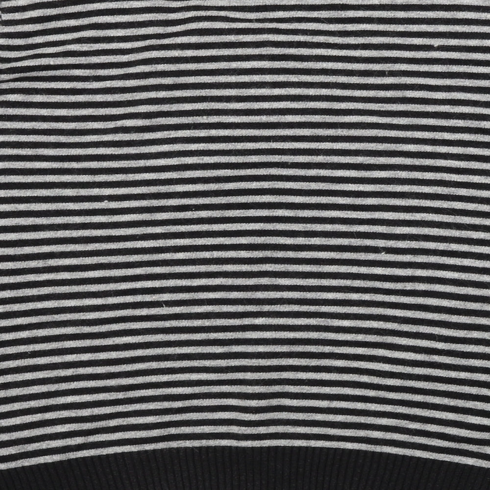 Marks and Spencer  Womens Grey Striped  Pullover Jumper Size 16