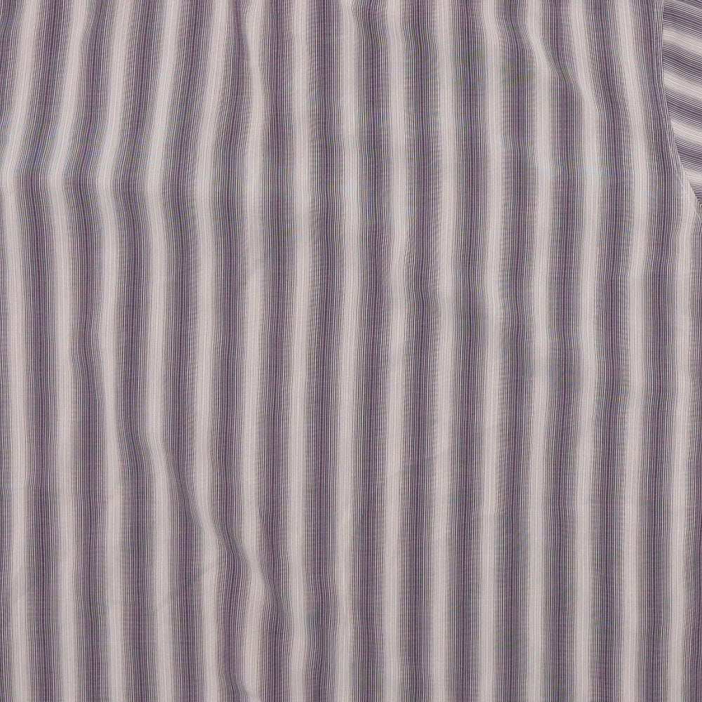 Easy Mens Brown Striped   Button-Up Size M