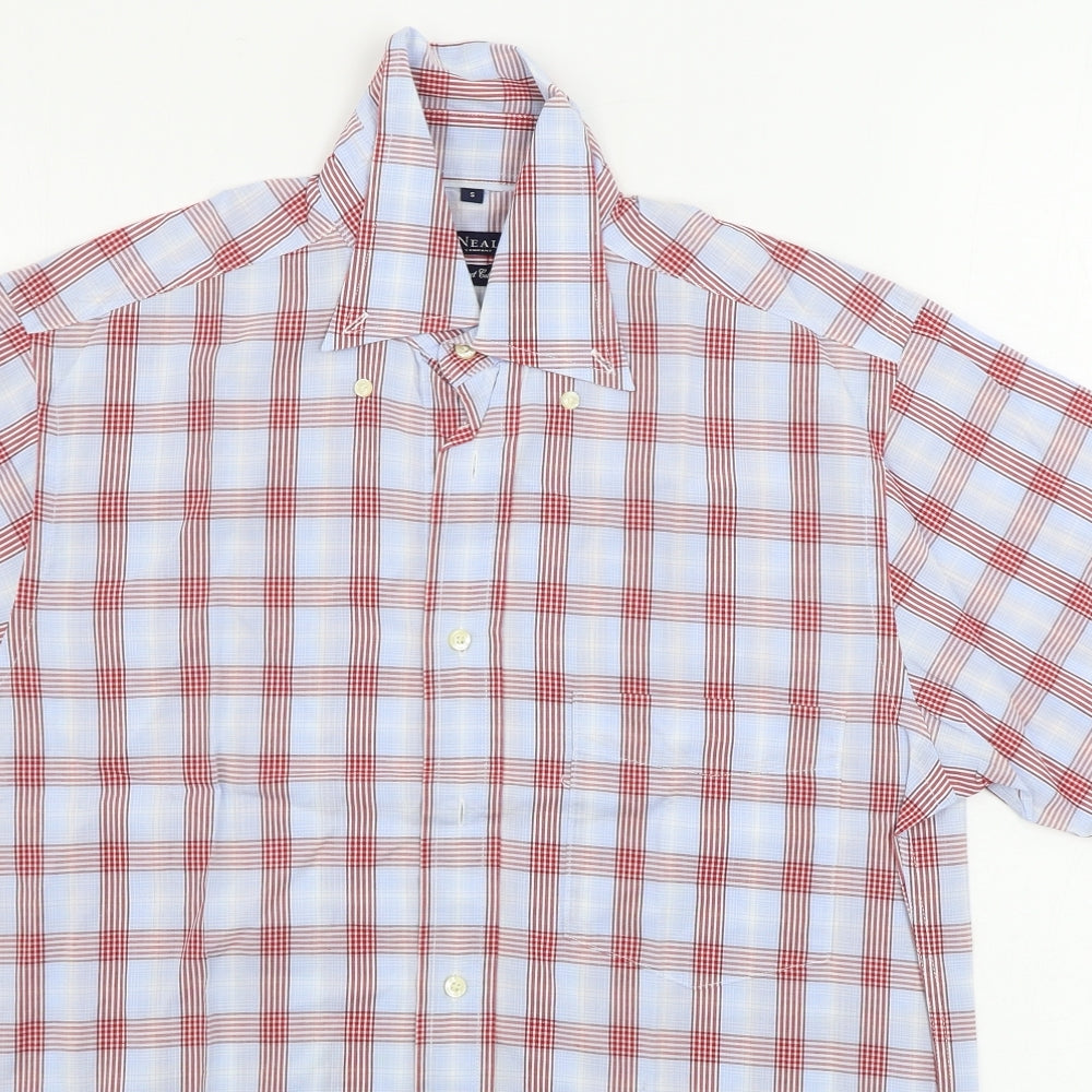 MCNEAL  Mens Blue Check   Button-Up Size S