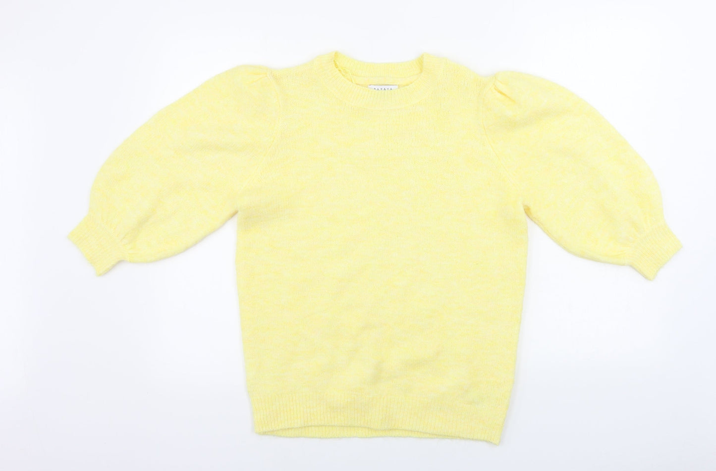Papaya Womens Yellow   Pullover Jumper Size S